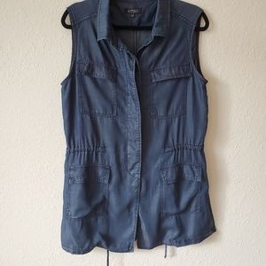 Buffalo David Bitton Dark Chambray Vest Medium